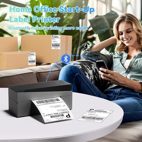 Bluetooth Thermal Label Printer 4x6, 249BT Shipping Label Printer for Small Business, 4x6 Thermal Shipping Label Printer for Shipping Packages, Compatible with USPS, Shopify, Amazon in Kuwait