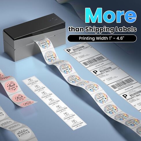 Bluetooth Thermal Label Printer 4x6, 249BT Shipping Label Printer for Small Business, 4x6 Thermal Shipping Label Printer for Shipping Packages, Compatible with USPS, Shopify, Amazon in Kuwait