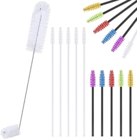 Hummingbird Feeder Cleaning Brush 19 Pieces 3 Size Mini Nylon Brush Set Double Headed Hummingbird Brush Clean Hard to Reach Places Tiny Cleaning Brush Kit 2 in 1 Hummingbird Brush(Black) in Kuwait