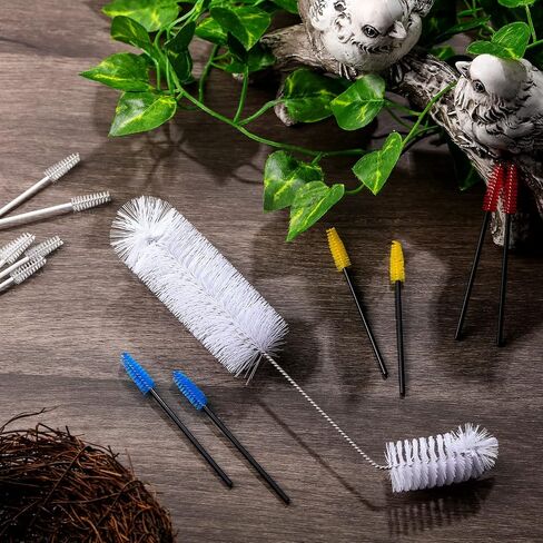 Hummingbird Feeder Cleaning Brush 19 Pieces 3 Size Mini Nylon Brush Set Double Headed Hummingbird Brush Clean Hard to Reach Places Tiny Cleaning Brush Kit 2 in 1 Hummingbird Brush(Black) in Kuwait