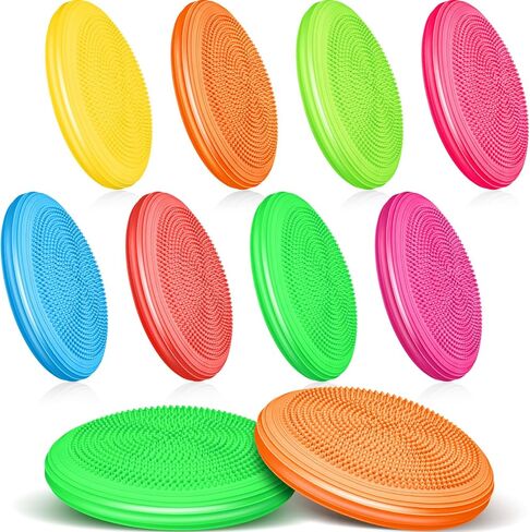 Libima 8 Pcs Wiggle Seat for Sensory Kids Inflated Wobble Cushion Sensory Seat Flexible Seating for Classroom, Balance Disc with Needle Pump Wobble Cushion for Kids Children in Kuwait