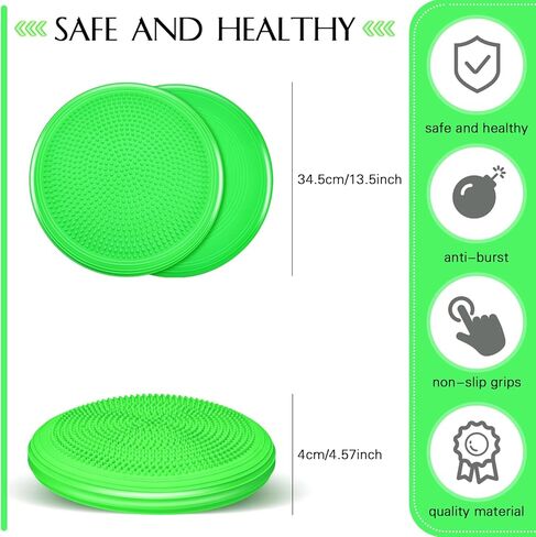 Libima 8 Pcs Wiggle Seat for Sensory Kids Inflated Wobble Cushion Sensory Seat Flexible Seating for Classroom, Balance Disc with Needle Pump Wobble Cushion for Kids Children in Kuwait