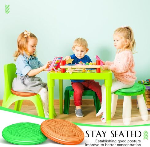 Libima 8 Pcs Wiggle Seat for Sensory Kids Inflated Wobble Cushion Sensory Seat Flexible Seating for Classroom, Balance Disc with Needle Pump Wobble Cushion for Kids Children in Kuwait