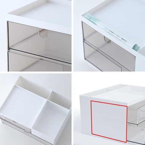 Desk Organizer-3 Tier Stackable Storage Drawers with 6 Compartments White Stackable Great for Makeup, Bathroom Organization Accessories Etc (White) in Saudi Arabia