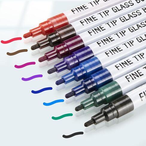 maxtek Neon Dry Erase Markers for Glass,Window Markers for Dry Erase Board,Chalkboard,LED Note Board,Acrylic Refrigerator Calendar,Chisel Tip,Low Odor,Assorted Colors,9 Count in Saudi Arabia
