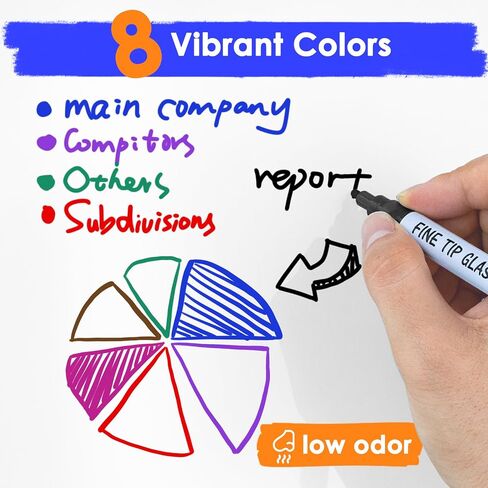 maxtek Neon Dry Erase Markers for Glass,Window Markers for Dry Erase Board,Chalkboard,LED Note Board,Acrylic Refrigerator Calendar,Chisel Tip,Low Odor,Assorted Colors,9 Count in Saudi Arabia