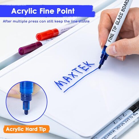 maxtek Neon Dry Erase Markers for Glass,Window Markers for Dry Erase Board,Chalkboard,LED Note Board,Acrylic Refrigerator Calendar,Chisel Tip,Low Odor,Assorted Colors,9 Count in Saudi Arabia