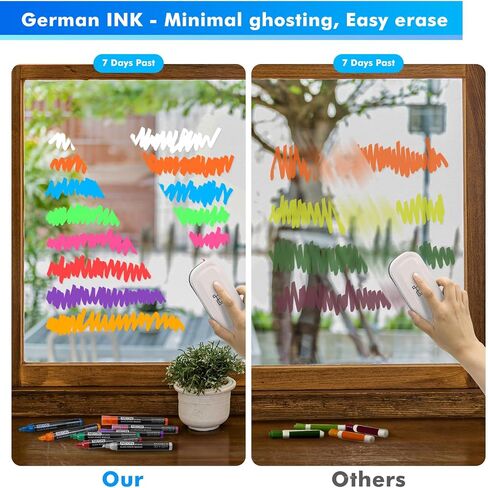 maxtek Neon Dry Erase Markers for Glass,Window Markers for Dry Erase Board,Chalkboard,LED Note Board,Acrylic Refrigerator Calendar,Chisel Tip,Low Odor,Assorted Colors,9 Count in Saudi Arabia