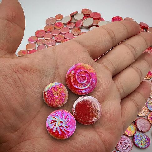 1.1 رطل مختلط 3 أحجام عشوائية من بلاط الفسيفساء الخزفي الدائري، صناعة يدوية من بلاط الفسيفساء الخزفي الإبداعي لألواح الحرف اليدوية وأواني الزهور والمزهريات والكؤوس الفسيفساء ديكور المنزل المصنوع يدويًا (قوس قزح أسود) in Kuwait