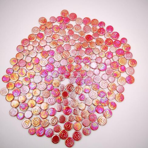 1.1 رطل مختلط 3 أحجام عشوائية من بلاط الفسيفساء الخزفي الدائري، صناعة يدوية من بلاط الفسيفساء الخزفي الإبداعي لألواح الحرف اليدوية وأواني الزهور والمزهريات والكؤوس الفسيفساء ديكور المنزل المصنوع يدويًا (قوس قزح أسود) in Kuwait