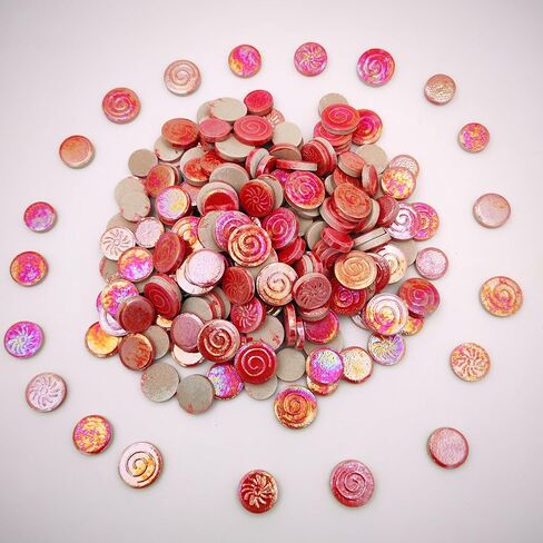 1.1 رطل مختلط 3 أحجام عشوائية من بلاط الفسيفساء الخزفي الدائري، صناعة يدوية من بلاط الفسيفساء الخزفي الإبداعي لألواح الحرف اليدوية وأواني الزهور والمزهريات والكؤوس الفسيفساء ديكور المنزل المصنوع يدويًا (قوس قزح أسود) in Kuwait