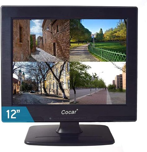 19 inch CCTV Security Monitor with BNC VGA HDMI AV Built-in Speaker 4:3 HD Display LCD Screen Display with USB Media Player for Home Surveillance Camera STB PC in Kuwait