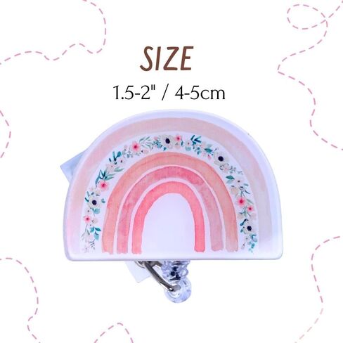 5 PC Cute Nurse Badge Reel Retractable Name Tag ID Clip Holder Retro Pink Cowboy Smiley Face Be Kind Heart Rainbow for Nurses Nursing Student RN Pediatric Teacher Funny Office Work Accessories in Saudi Arabia