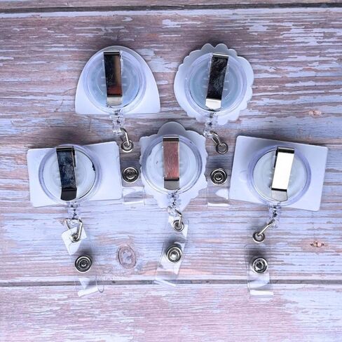 5 PC Cute Nurse Badge Reel Retractable Name Tag ID Clip Holder Retro Pink Cowboy Smiley Face Be Kind Heart Rainbow for Nurses Nursing Student RN Pediatric Teacher Funny Office Work Accessories in Saudi Arabia