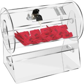 Acrylic Raffle Drum Clear Raffle Tickets Spinner Suitable for Raffle Bingo Lottery Games Raffle Balls Transparent Raffle Ticket Spinner