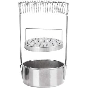 Brush Washer, Silver Paint Brush Washer Cleaner Uncovered Stainless Steel Oil Painting Pen Straight Washing Barrel Holder for Painting Brush Washing, 4.3 x 7.9in