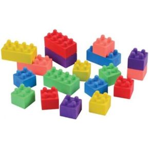 U.S. Toy Block Mania Erasers / 18-pcs
