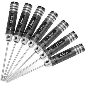 Speedybee RC Hex Driver Kit: 7pcs RC Tools Set 0.9mm 1.27mm 1.3mm 1.5mm 2.0mm 2.5mm 3.0mm Screw Driver for FPV Drone Quadcopter RC Car Helicopter Models