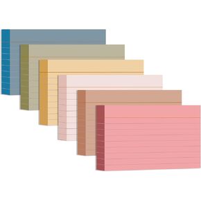 3x5 Index Cards Ruled Lined, 216 Pcs Flash Cards Study Cards for Learning and Studying, Lined Ruled Notecards for Home, School Supplies,Aesthetic Vintage Self Note Taking and Studying-Neutral Colors