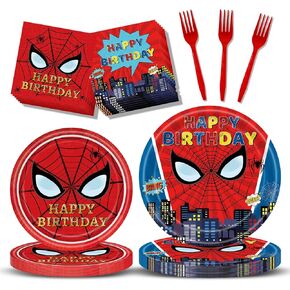 96 قطعة من زينة حفلات أعياد الميلاد العنكبوتية، مجموعة مناديل أطباق العنكبوت، أطباق أدوات مائدة العشاء للاستعمال مرة واحدة، شوك مناديل للعنكبوت للأطفال، ديكورات حفلات أعياد الميلاد، تخدم 24 in Kuwait