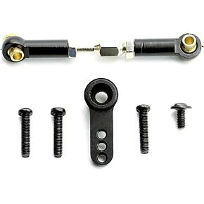 Alloy Hyper GO Steering Link Servo Arm for MJX Hyper GO 16207 16208 16209 16210 Steering Links for Hyper GO H16BM H16GT H16DR H16 Servo Horn 1/16 Series Upgrades Part Black