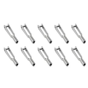 10PCS M2 Thread Self-Locking Metal Clevis Quick Link Steel Clevis for Fix Wing RC Airplane Helicopter Model Toy Replacement Parts