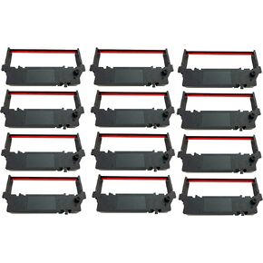 12 PACK SP-700 Ribbon Ink Cartridge Quality BLACK and RED Compatible with STAR Printer RC-700BR, SP700, 712, 742