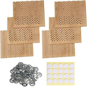 6Pcs 2.75x2.36 Inch Wooden Candle Wicks for DIY Candle Making Craft Wooden Wicks for Candle Making Wood Wick Natural Wood Rectangle Candle Cores for DIY Candles