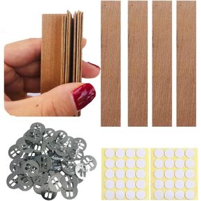 Thicken Wooden Candle Wicks 5.1 X 0.5 Inch Natural Candle Wood Wicks with Stand Candle Cores for DIY Candle Making Craft Smokeless Wood Wicks for Candle Making