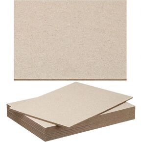 PATIKIL 7x5x0.08" Chipboard Sheets, 10Pcs 80PT Thick Book Board Binders Board Sturdy Bookbinding Supplies for Book Binding Cover, Gray