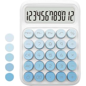 Green Calculator, UPIHO Standard Calculator,Gradient Green Calculator with 12 Digit Display and Big Buttons,Green Office Supplies and Desk Accessories,Cute Calculator for Office,School