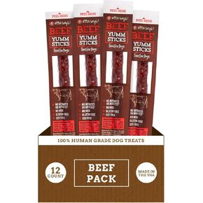 etta says! Yumm Sticks - Real Meat Dog Jerky Treats - Beef, Chicken, Pork, and Turkey Variety Pack - Human Grade - Made in The USA (24 Count Pack of 1)