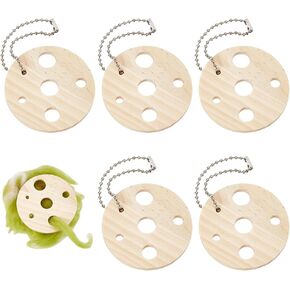 NBEADS 10 Pcs Round Wood Diz for Roving, Spin Roving into Yarn, Hand Spinning, Yarn Spinner, Spindle for Beginners and Advanced (Hole: 12/10/7/5/3mm)
