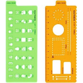Kokuyo JIBUN_TECHO Goods, Template Stencil, Icon & Plan Version, Shared Size, Japan Import (NI-JG7-1/2)