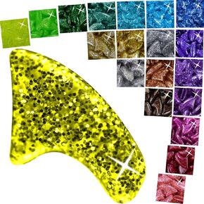 zetpo Glitter Cat Nail Caps | Cat Claw Covers | with Adhesives and Applicators (6X Glitter | 120 pcs, S)
