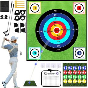 Golf Chipping Game - Upgrade Indoor Velcro Golf Chipping, Perfect Outdoor Games for Kids Golf Game & Practice（Green）