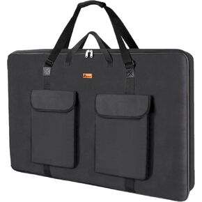 Portfolio folder for artwork,artist Portfolio Case 23 X 31.5 In, Portfolio Bag A2 With Shoulder Strap, Art Carry Bag For Large Drawing Paper Post Board Supplies .(Black)