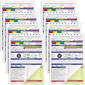 400 Pack Multi Point Inspection Form Vehicle Checkup Detailed Driver's Vehicle Inspection Form Easy Tear-Out 2-ply Carbonless Auto Repair Report for Truck Drivers Vehicle Service Centers
