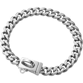 Strong Stainless Steel Cuban Link Dog Chain Collar,Pet Necklace Walking Collar for Medium,Large Dogs(Length - 22'')