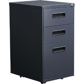 Alera ALEPABBFCH 3-Drawers Box/Box/File Legal/Letter Left or Right 14.96 in. x 19.29 in. x 27.75 in. Pedestal File Drawer - Charcoal