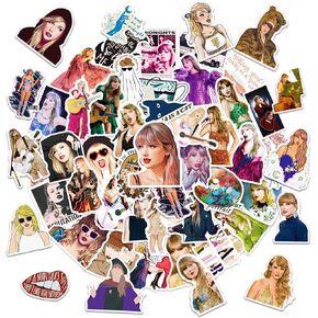 100pcs Music Sticker for Adults, Female Pop Singer Ablum Stickers for Teen Girl, Waterproof Vinyl Sticker for Water Bottle Laptop Phone Party Favors