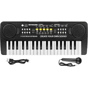 Kids Keyboard Piano - 37 Keys Piano Toys for Kids 3+ Year Old Beginners, Portable Electronic Piano with Microphone Educational Musical Toy for 3 4 5 6 7 8 Year Old Boys Girls Gifts