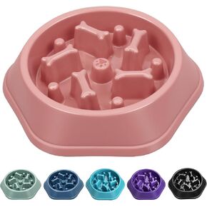 UPSKY Slow Feeder Dog Bowl Anti-Chocking Slow Feeding Dog Food Bowl, Interactive Dog Puzzle Bowl Slow Down Eating Dishes, Anti-Slip Bloat Stop Maze Dog Lick Treat Bowl for Small Medium Dogs