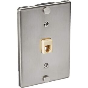 Leviton C0256-SS 6P4C TELEPHONE WP STAINLESS STEEL