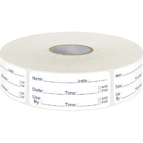 300 Removable Food Labels, Water/Oil/Tear Resistant Freezer Pantry Labels with Perforation Line No Residue Left for Food Containers Jars Kitchen Restaurant Storage Organization