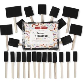 Incraftables Sponge Brushes for Painting 24pcs. Foam Brushes for Staining, DIY Crafts, Acrylic Paints, Arts, Polyurethane & Mod Podge. Best Assorted Sponge Paint Brushes (1", 2", 3" & 4 Inch)