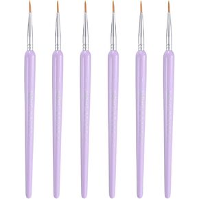 HARFINGTON 3pcs Detail Paint Brushes 12mm Pointed Tip Nylon Hair Miniature Painting Brush for Watercolor Oil Acrylic Painting(2#), Green