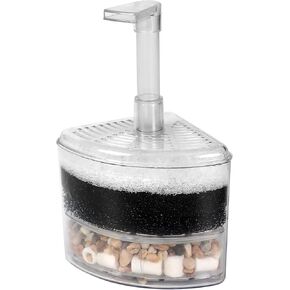 AQUANEAT Sponge Filter, Aquarium Air Driven Bio Corner Filter Sponge for Fry Shrimp Nano Fish Tank (Small)