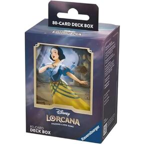 Ravensburger Disney Lorcana TCG Deck Box featuring Snow White – Well Wisher by Javi Salas | Securely Stores 80 Sleeved Cards | Durable & Portable Organizer for TCG Players | Ages 8+
