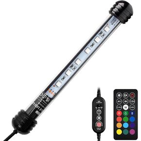 NICREW LED Aquarium Light, 7 Inches Submersible Fish Tank Light, Waterproof Underwater Light with Multicolor Option
